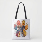 Boxer Hund in Aquarellfarben Tasche (Vorderseite)