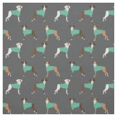 Boxer Hund in Graukohle Stoff (Muster)