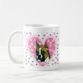 Boxer Hund Kaffeetasse (Links)