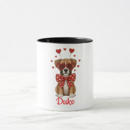 Boxer-Hund-Kaffeetasse Valentinstag 2026 Tasse