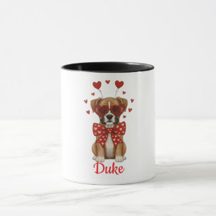 Boxer-Hund-Kaffeetasse Valentinstag 2026 Tasse