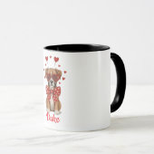 Boxer-Hund-Kaffeetasse Valentinstag 2026 Tasse (VorderseiteRechts)