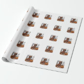 Boxer-Hund Karo Pullover Halloween Kürbis Fledermä Geschenkpapier (Ungerollt)