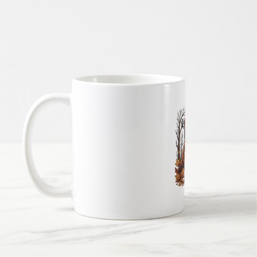 Boxer-Hund Karo Pullover Halloween Kürbis Fledermä Kaffeetasse (Links)