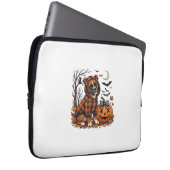 Boxer-Hund Karo Pullover Halloween Kürbis Fledermä Laptopschutzhülle (Vorne Rechts)