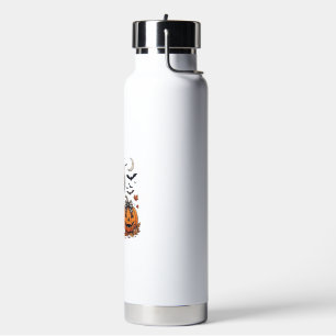 Boxer-Hund Karo Pullover Halloween Kürbis Fledermä Trinkflasche