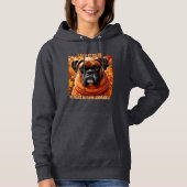 Boxer Hund lässt es mir zu, den Herbst erfreulich Hoodie (Vorderseite)