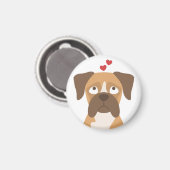 Boxer-Hund-Magnet, Boxer-Hund-Geschenk, Geschenk f Magnet (Vorderseite/Rückseite)