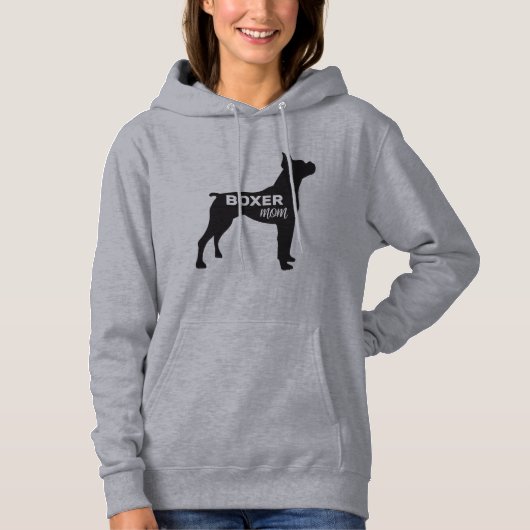 Boxer Hund Mama gibt Geschenke für sie Hoodie (Vorderseite)