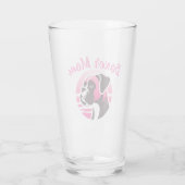 Boxer Hund-Mama in Rosa Glas (Rückseite)