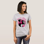Boxer Hund-Mama in Rosa T-Shirt (Vorne ganz)