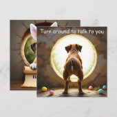 Boxer Hund mit Familienname Feiertagskarte (Vorne/Hinten)