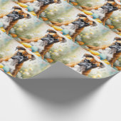 Boxer Hund mit Ostereiern Urlaub Geschenkpapier (Ecke)