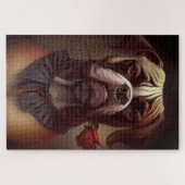 Boxer Hund mit Rose Jigsaw Puzzle | 1.014 Stk. (Horizontal)
