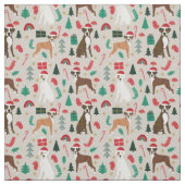 Boxer Hund niedliche Weihnachten Stoff (Muster)