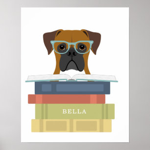 Boxer-Hund personalisierter Druck Poster