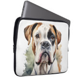 Boxer Hund-Pose in Wasserfarbe Laptopschutzhülle (Vorne Rechts)