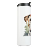 Boxer Hund-Pose in Wasserfarbe Thermosbecher (Nach links gedreht)
