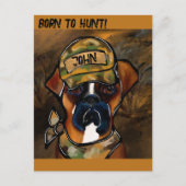 Boxer Hund Postkarte (Vorderseite)
