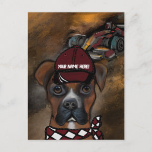 Boxer Hund Postkarte