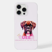 Boxer Hund: Queen Cuddle Master iPhone Hülle (Rückseite)