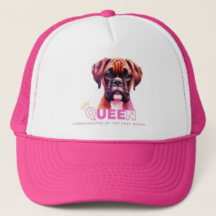 Boxer Hund: Queen Cuddle Master Truckerkappe