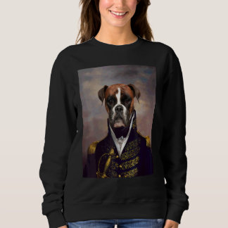 Boxer-Hund-Renaissance-Haustierporträt mittelalter Sweatshirt