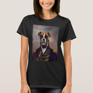 Boxer-Hund Renaissance Haustierporträt Mittelalter T-Shirt