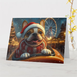 Boxer-Hund-Rollercoaster-Weihnachten Karte