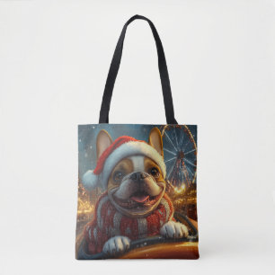 Boxer-Hund-Rollercoaster-Weihnachten Tasche