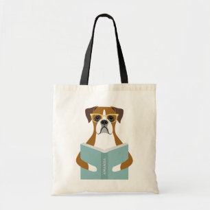 Boxer-Hund Rosa Kreis-Tasche Tragetasche
