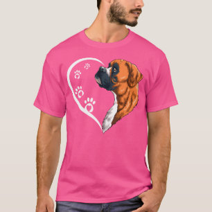 Boxer-Hund-Shirts für Frauen Mädchen Kinder Herz S T-Shirt