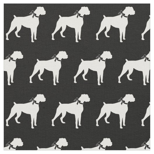 Boxer Hund Silhouette Haustier Stoff (Nahaufnahme)