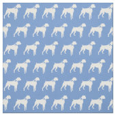 Boxer Hund Silhouette Pet Light Blue Stoff (Muster)