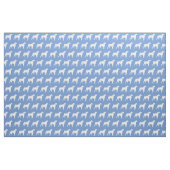 Boxer Hund Silhouette Pet Light Blue Stoff (Fat Quarter (45,7 x 55,9 cm))