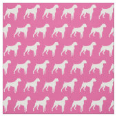 Boxer Hund Silhouette Pet Pink Stoff (Muster)