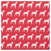 Boxer Hund Silhouette Pet Red Stoff (Muster)