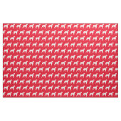 Boxer Hund Silhouette Pet Red Stoff (Fat Quarter (45,7 x 55,9 cm))