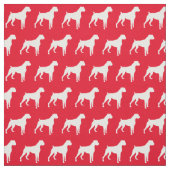Boxer Hund Silhouette Pet Red Stoff (Muster)