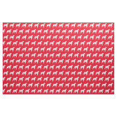 Boxer Hund Silhouette Pet Red Stoff (Fat Quarter (45,7 x 55,9 cm))
