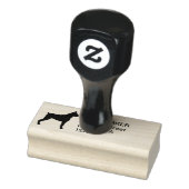 Boxer Hund Silhouette Rücksendeadresse Gummistempel (Stempel)