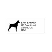 Boxer Hund Silhouette Rücksendeadresse Gummistempel (Prägung)