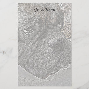 Boxer Hund stationär Briefpapier