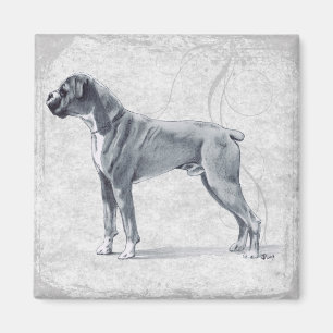 Boxer-Hund stehend Magnet