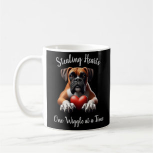 Boxer Hund stehlen immer wieder Herz Kaffeetasse