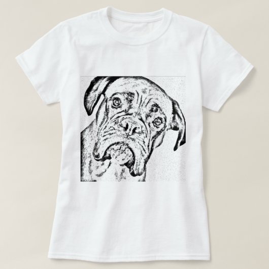 Boxer-Hund T-Shirt (Design vorne)