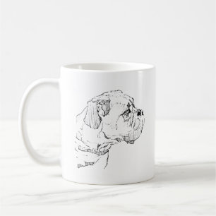 Boxer-Hund-Tasse – handgezeichnete Tinte-Hund-Kaff Kaffeetasse