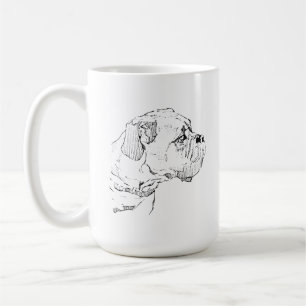 Boxer-Hund-Tasse – handgezeichnete Tinte-Hund-Kaff Kaffeetasse