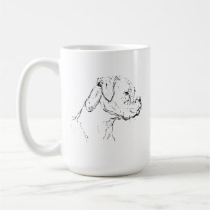 Boxer-Hund-Tasse – handgezeichnete Tinte-Hund-Kaff Kaffeetasse