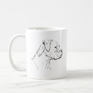Boxer-Hund-Tasse – Handgezeichnete Tinte-Hund-Kaff Kaffeetasse